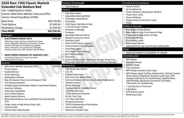 Used 2020 Silver Ram Warlock image 9