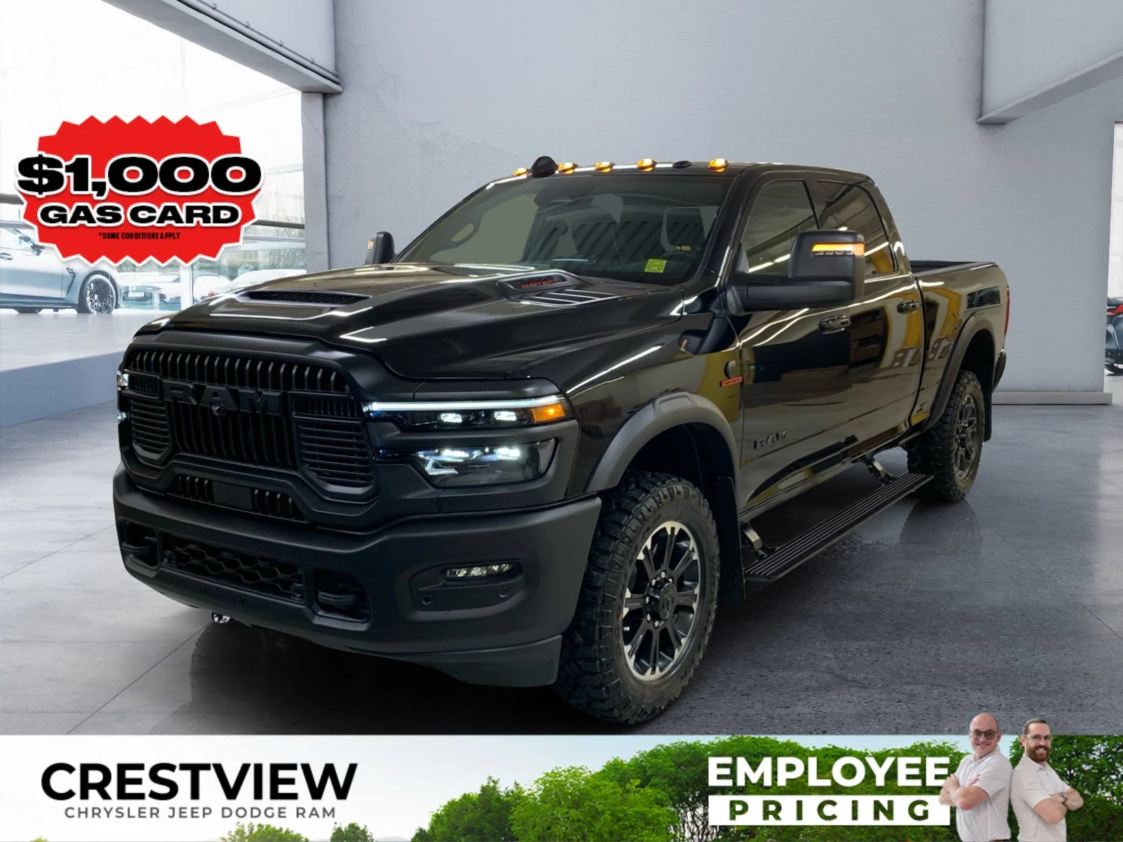 New 2026 Diamond Black Crystal Pearl Ram Rebel image 1