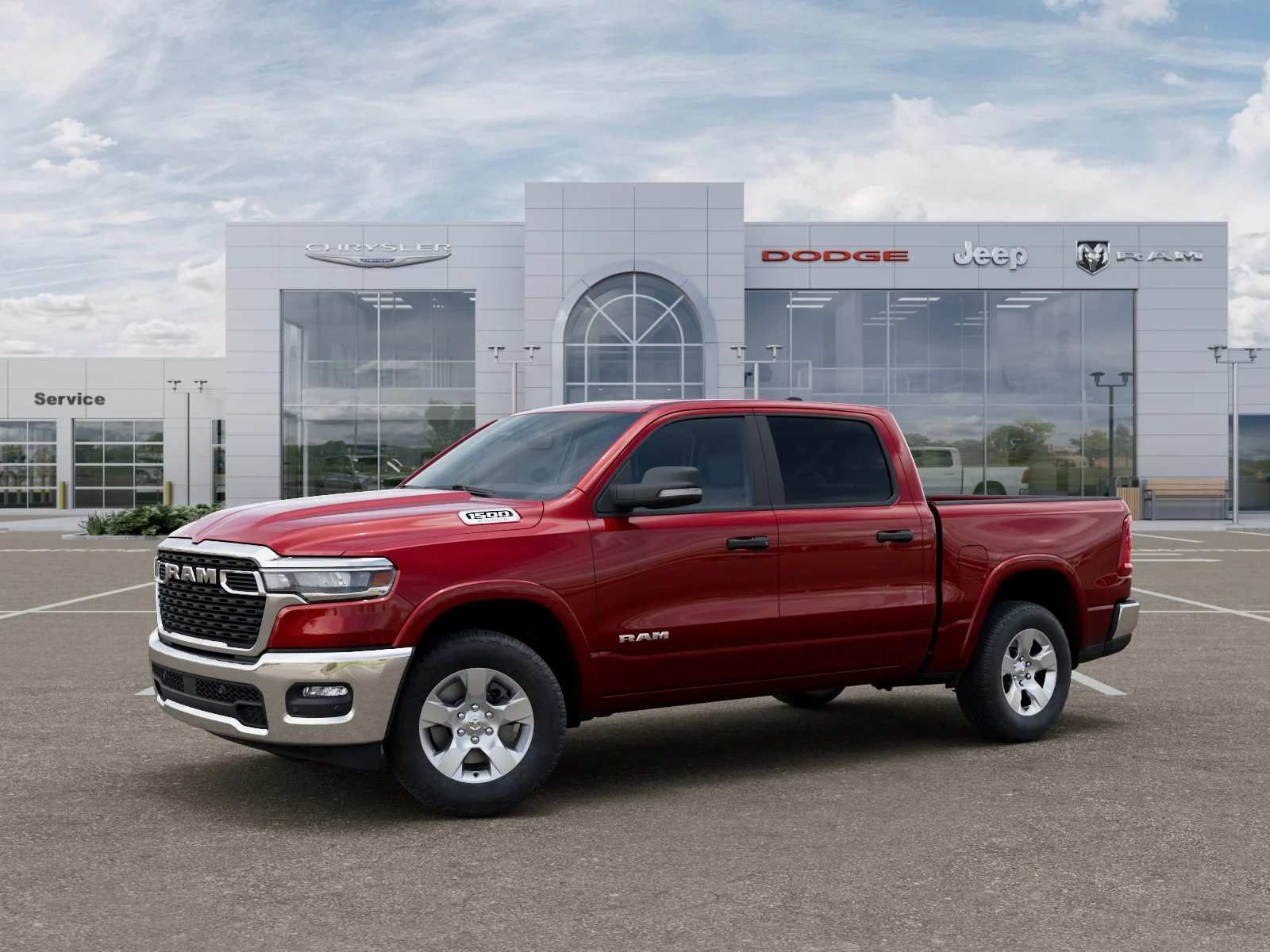 New 2026 Molten Red Pearl-Coat Exterior Paint RAM Big Horn/Lone Star image 2