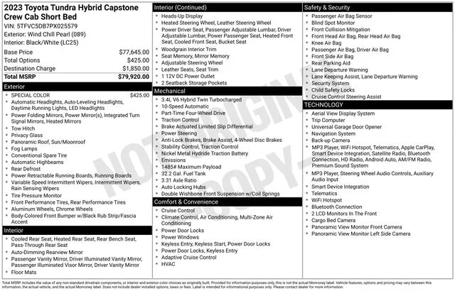 Used 2023 Wind Chill Pearl Toyota Capstone image 37