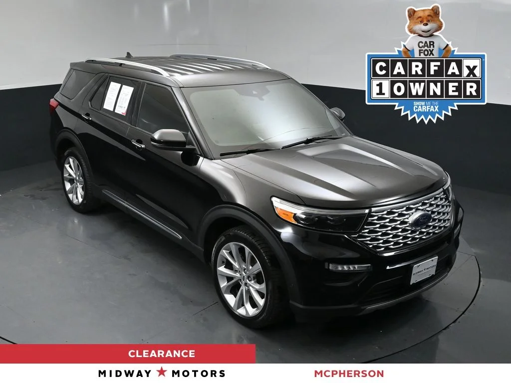 Used 2021 Black Metallic Ford Platinum image 1