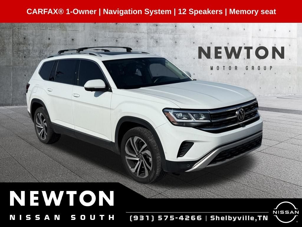 Used 2021 White Volkswagen SEL Premium image 1
