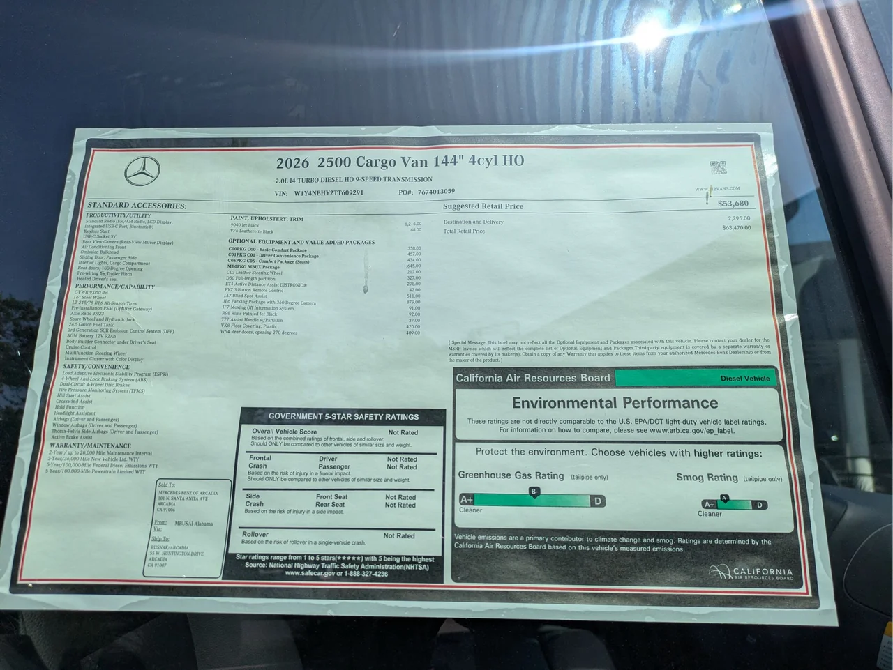 New 2026 Jet Black Mercedes-Benz Cargo 144 WB image 13