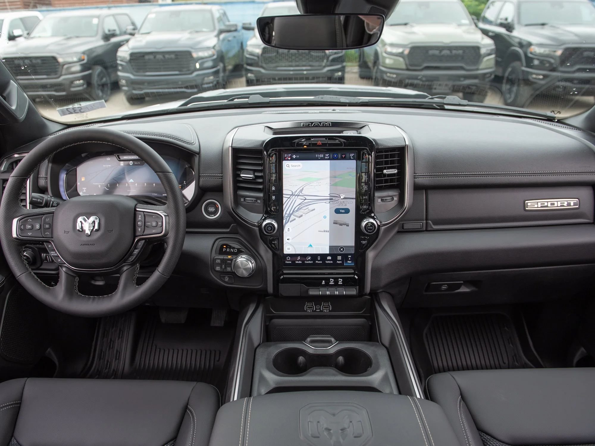 New 2026 White RAM Sport* Crew Cab 4x4, Panoramic Sunroof, 3.92 Rear Axle, Heated Seats/Wheel image 14