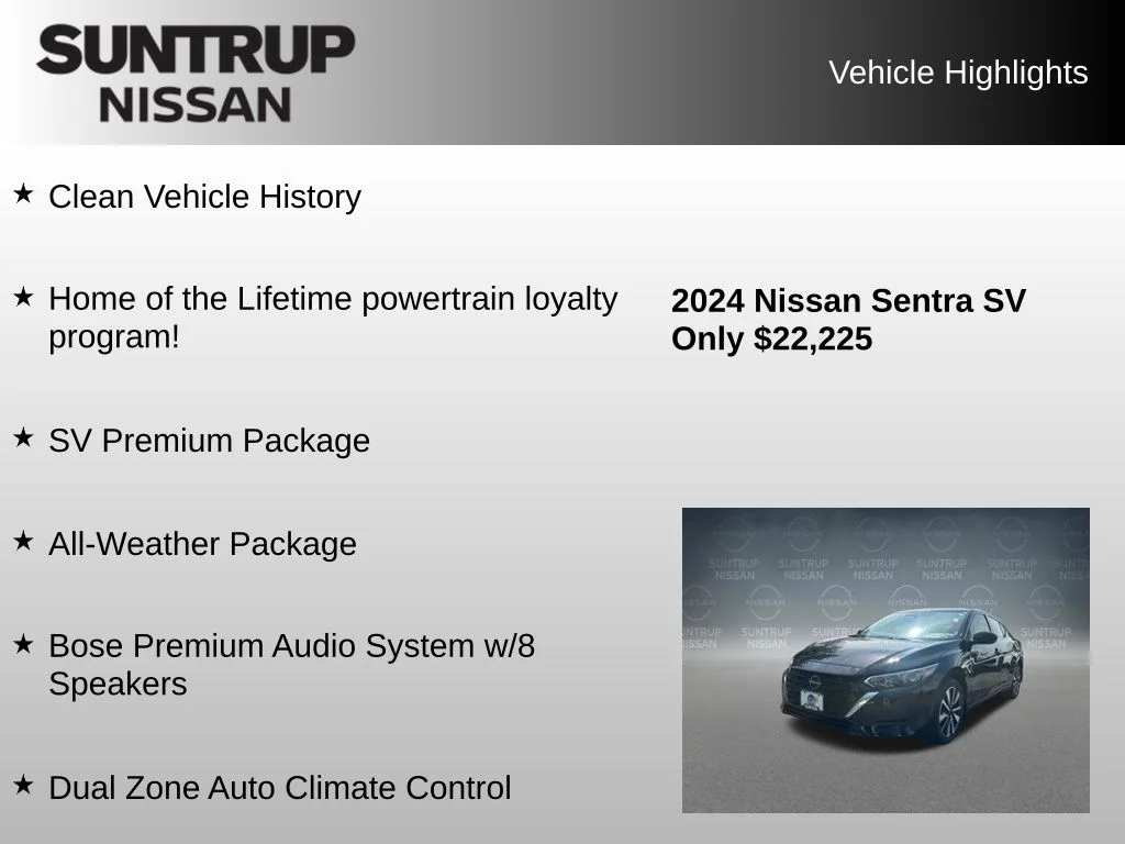 Used 2024 Black Nissan SV image 8