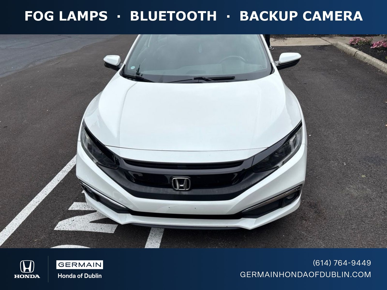 Certified Used 2019 Platinum White Pearl Honda EX image 1