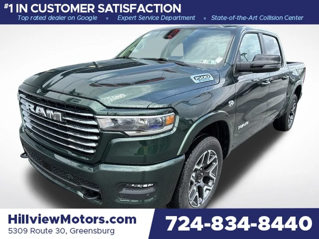 New 2026 Serrano-Green Metallic Exterior Paint RAM Laramie image 1