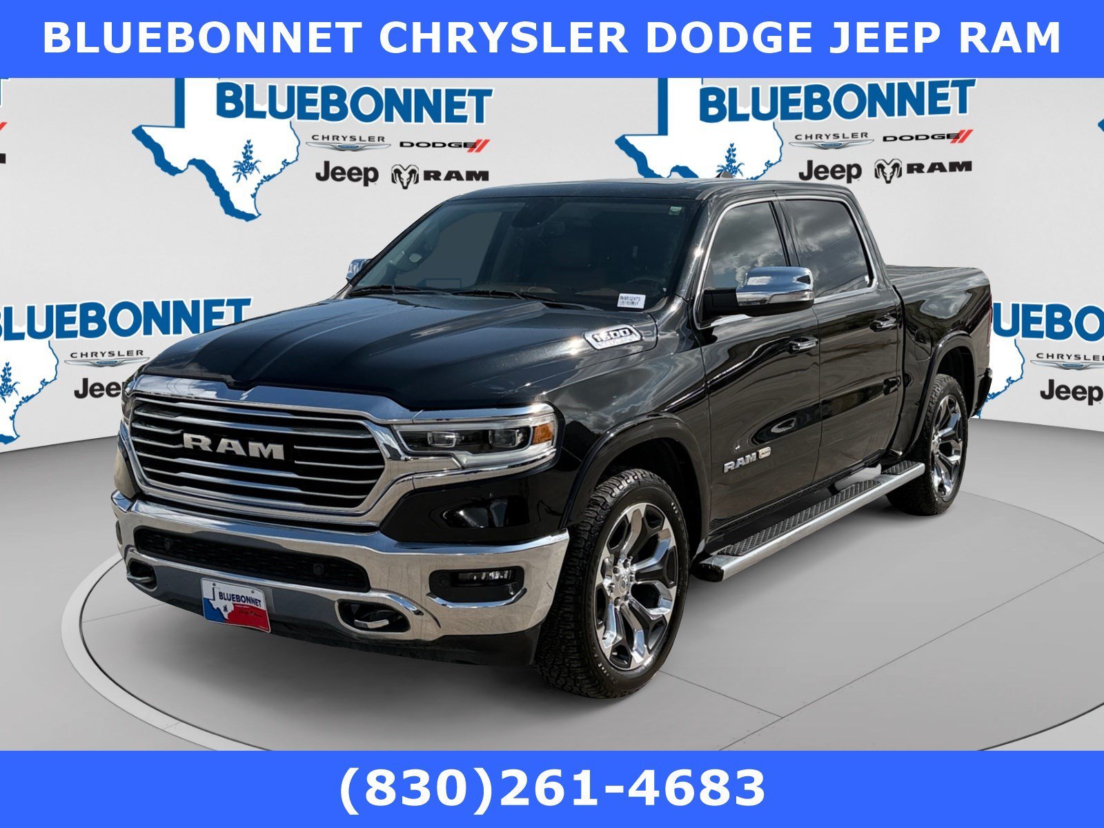 Used 2019 Diamond Black Crystal Pearlcoat Ram Longhorn image 1