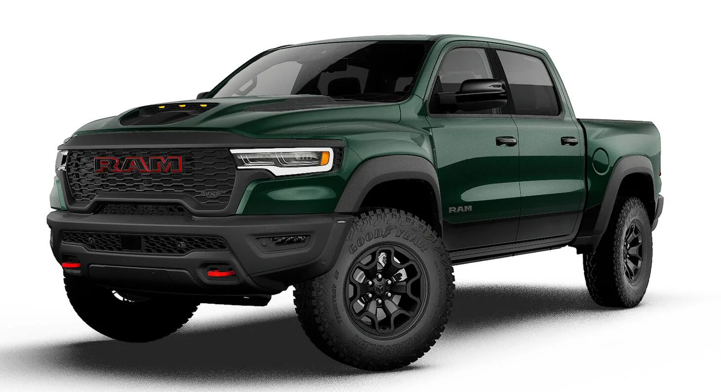 New 2027 Serrano-Green Metallic Exterior Paint RAM TRX image 1
