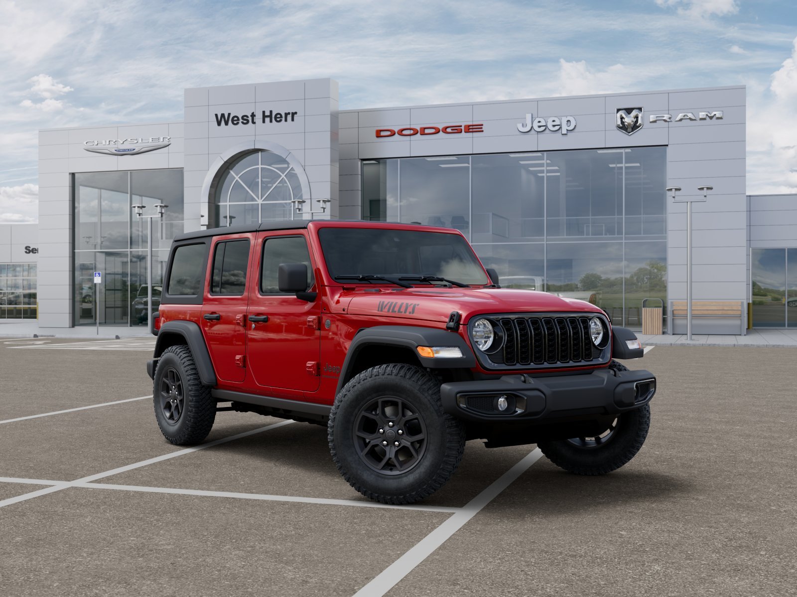New 2026 Firecracker Red Clear-Coat Exterior Paint Jeep WRANGLER 4-DOOR WILLYS image 31