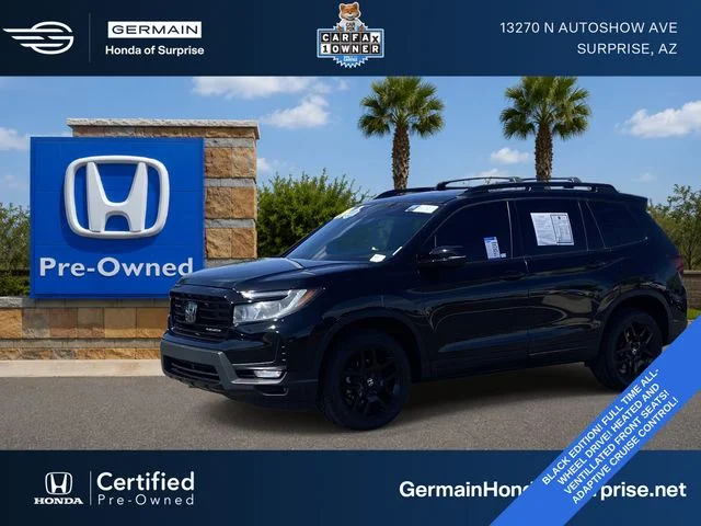 Certified Used 2024 Crystal Black Pearl Honda AWD BLACK EDITION image 1