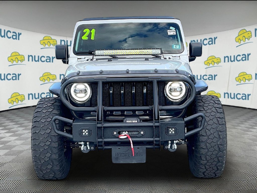 Used 2021 Bright White Clearcoat Jeep Unlimited Willys image 2