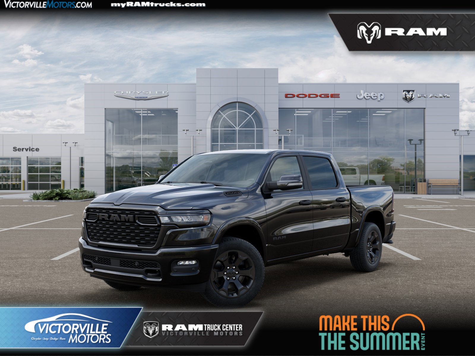 New 2026 Diamond Black Crystal Pearl-Coat Exterior Paint RAM Big Horn/Lone Star image 1