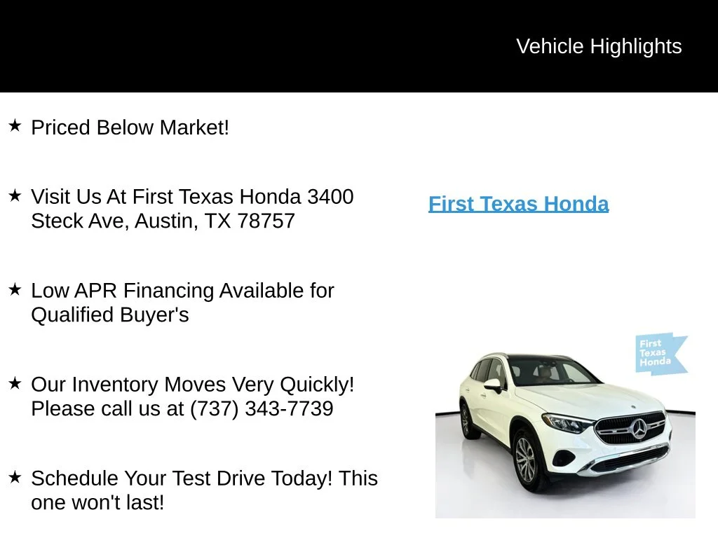 Used 2024 Polar White Mercedes-Benz GLC 300 image 9