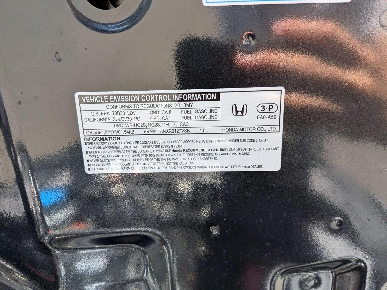 Used 2018 Crystal Black Pearl Honda EX-L 1.5T image 24