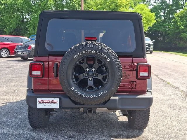 Used 2021 Red Jeep Unlimited Willys image 9