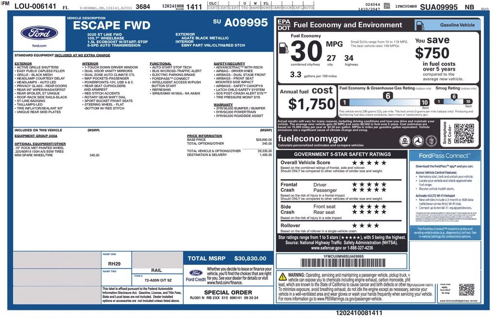 Certified Used 2025 Black Ford ST-Line image 3