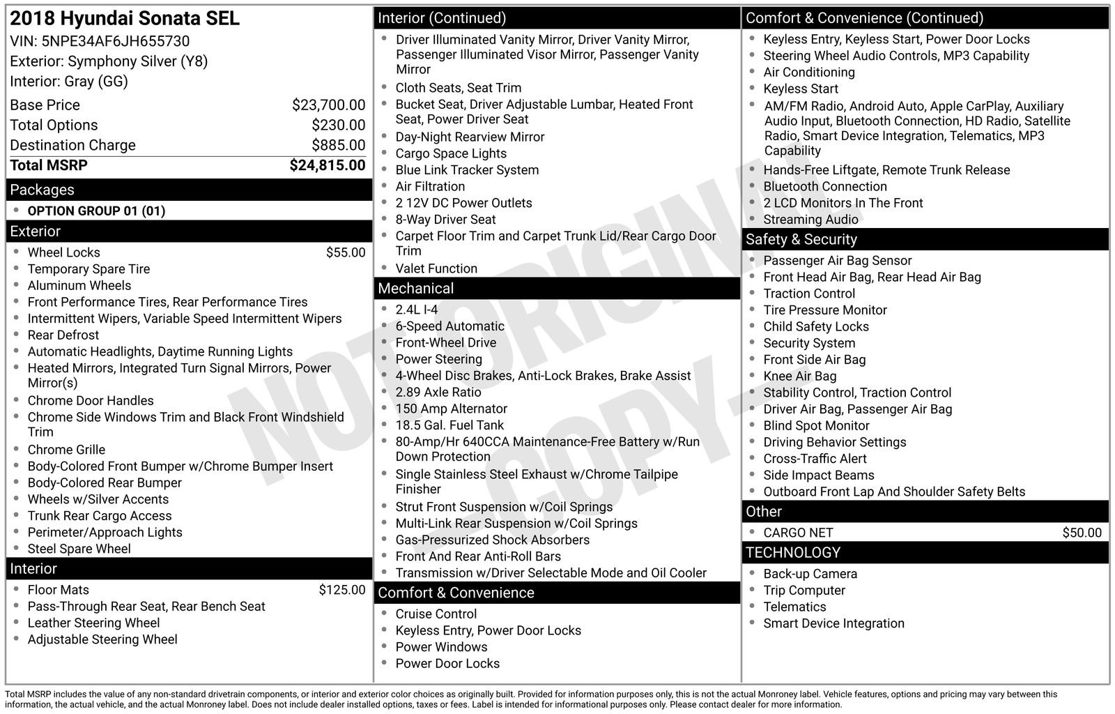 Used 2018 Hyundai Sonata SEL with VIN 5NPE34AF6JH655730 for sale in North Olmsted, OH