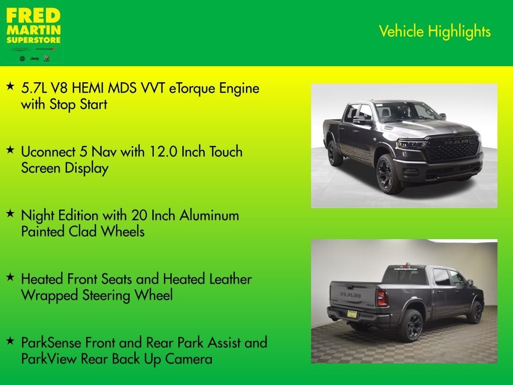 New 2026 Granite Crystal Metallic Clear-Coat Exterior Paint RAM Big Horn/Lone Star image 7