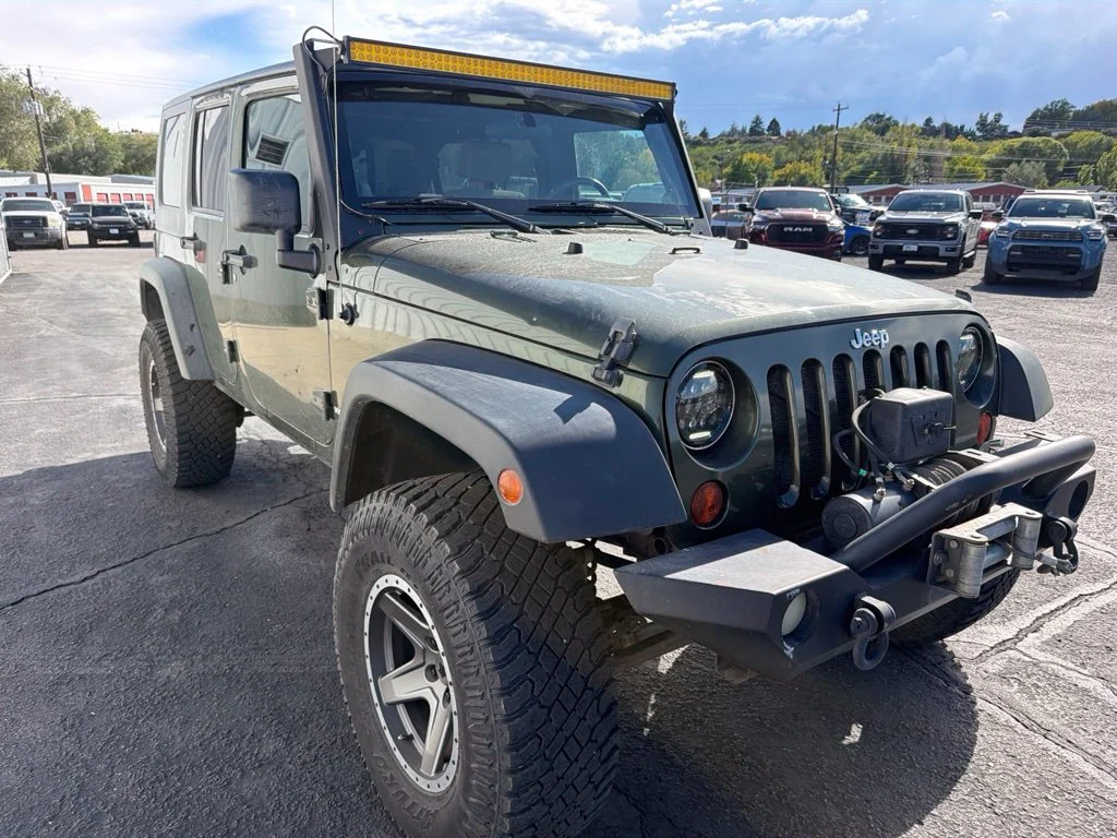 Used 2008 Jeep Green Clearcoat Metallic Jeep Unlimited Rubicon image 1
