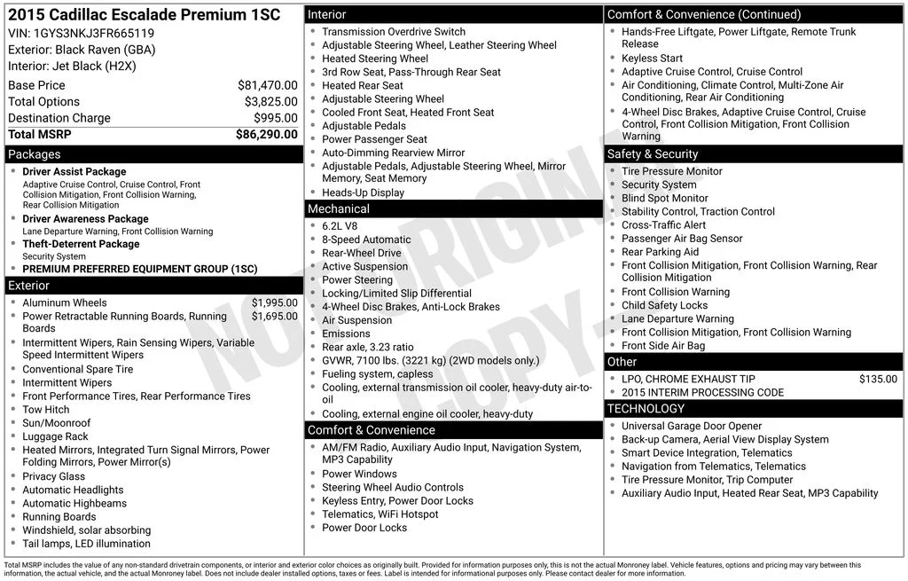 Used 2015 Black Cadillac Premium image 5