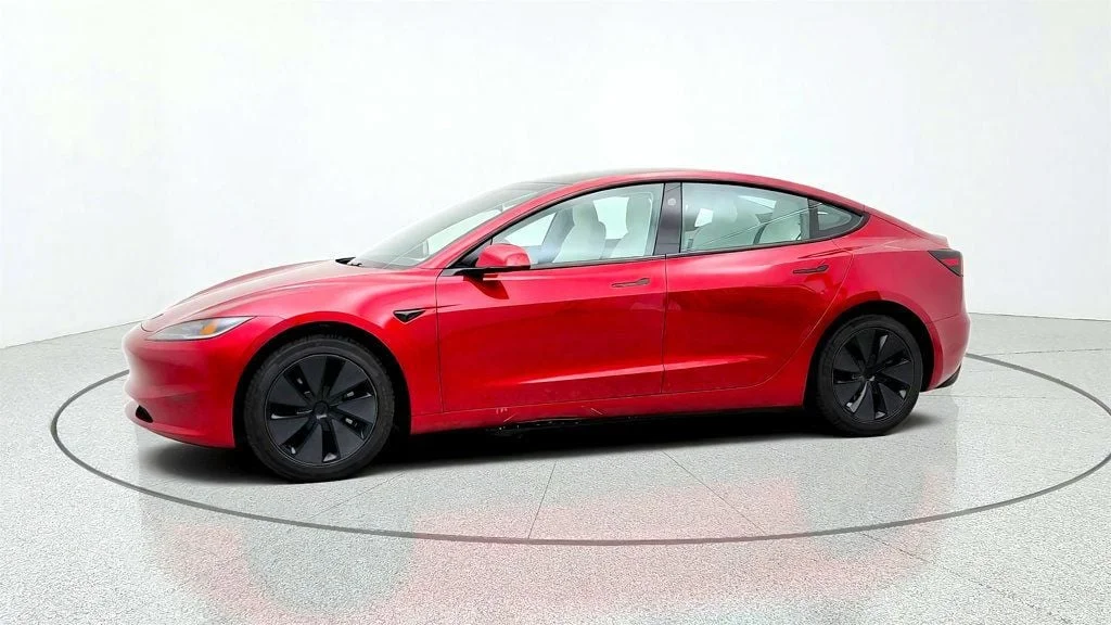 Used 2026 Ultra Red Tesla Long Range RWD w/ White & Black Premium Interior image 8
