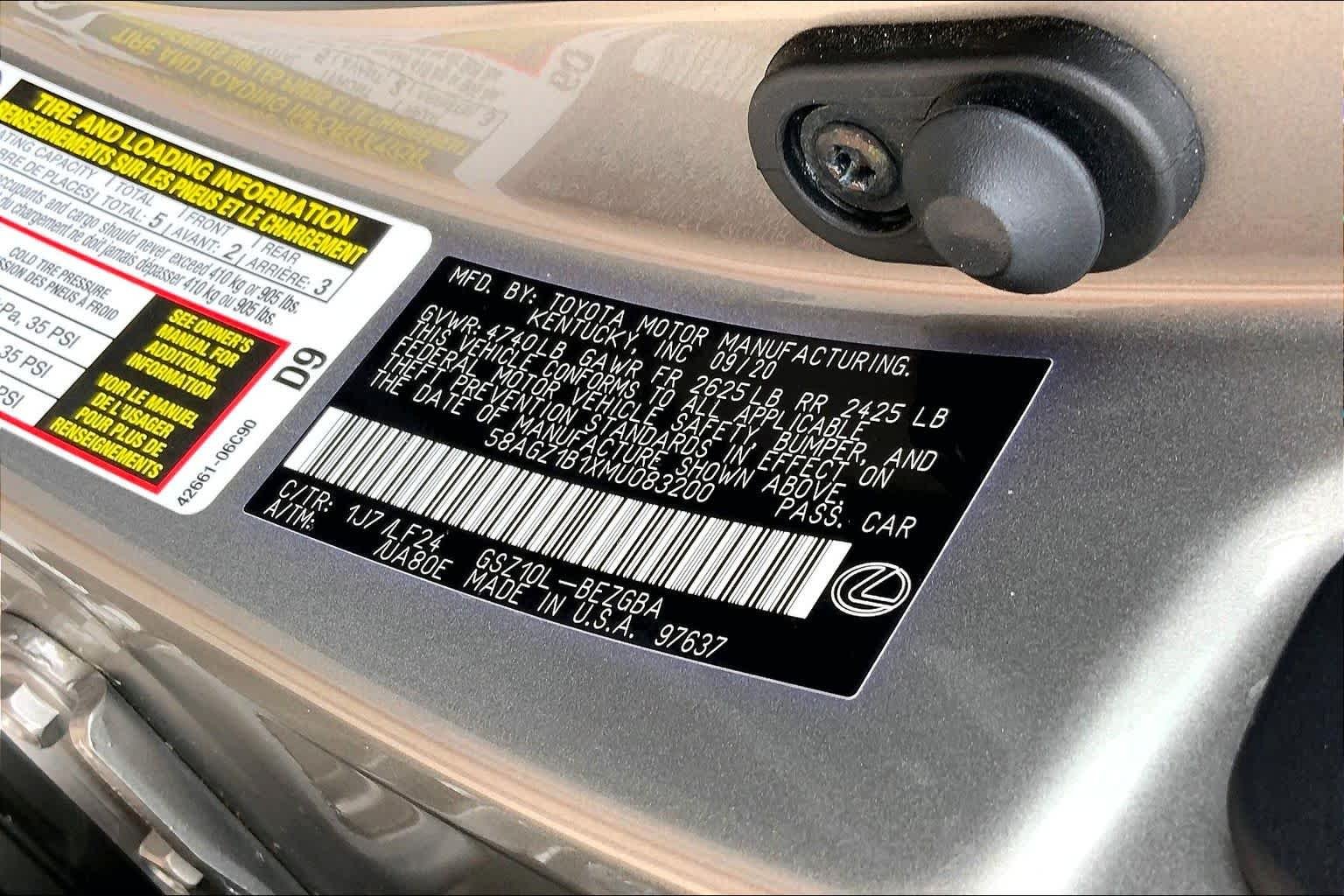 Used 2021 Atomic Silver Lexus F SPORT image 35