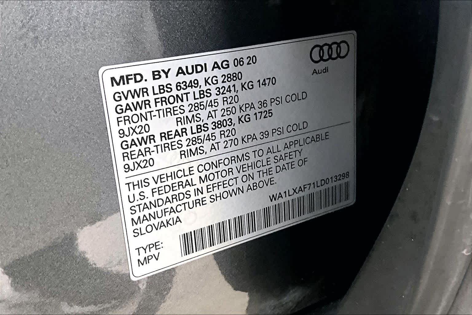 Used 2020 Samurai Gray Metallic Audi Premium Plus image 40