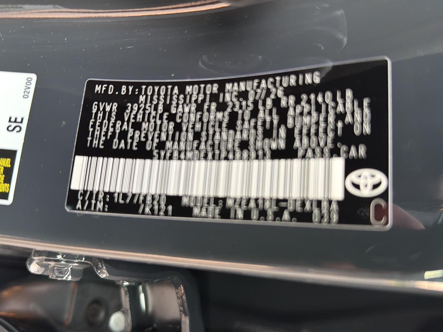 New 2026 Underground Toyota LE image 34