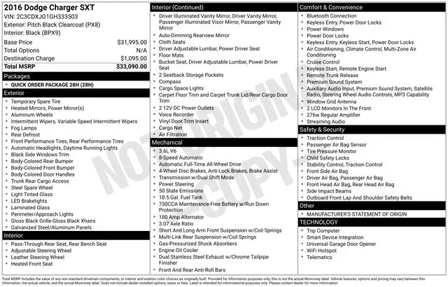 Used 2016 Black Dodge SXT image 36