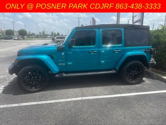 Used 2024 Blue Jeep Sahara 4xe image 5