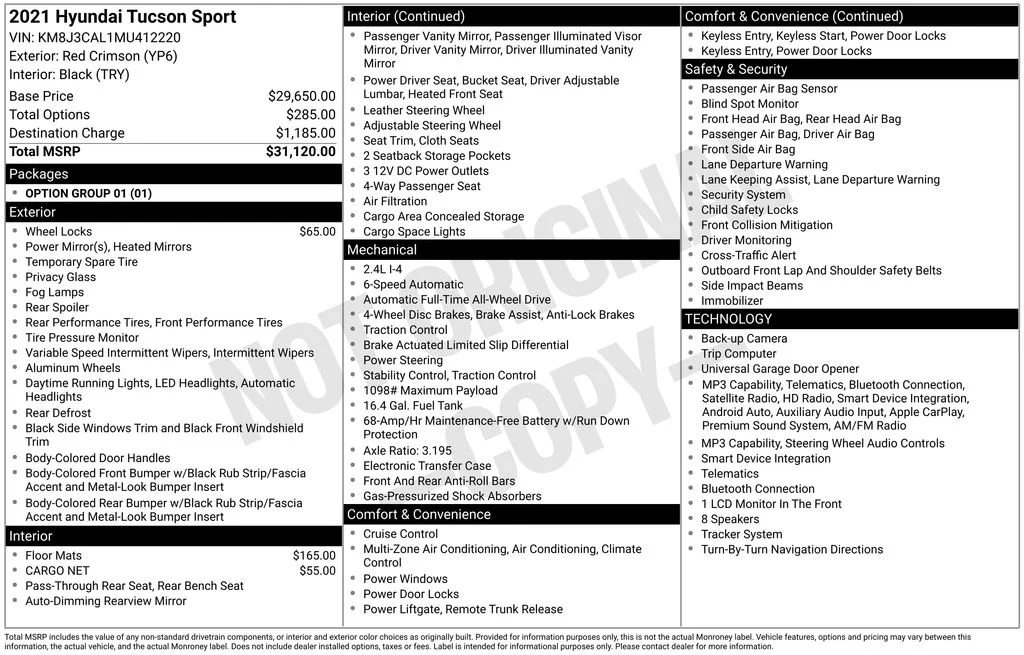 Used 2021 Red Hyundai Sport image 17