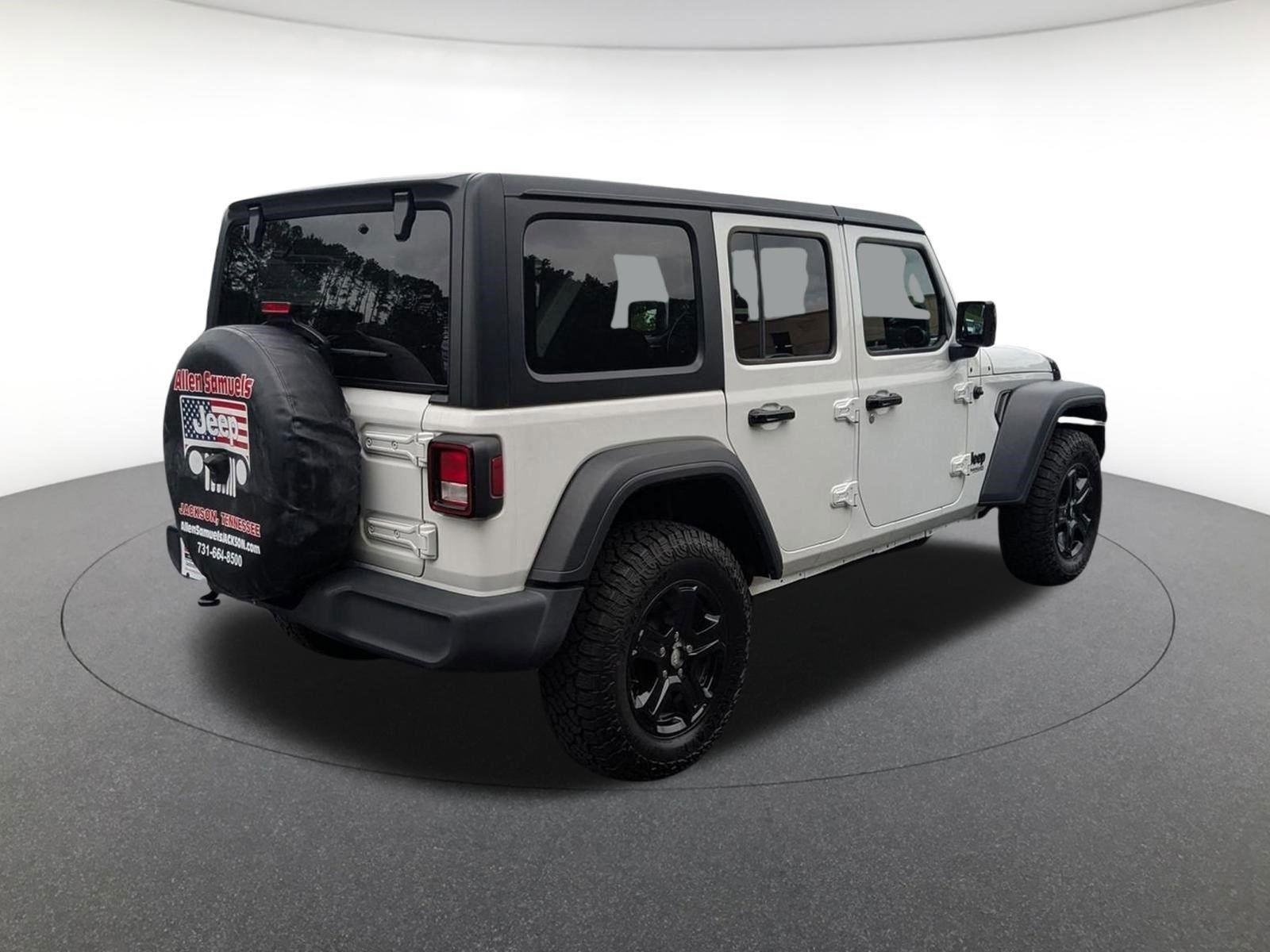 Used 2022 Bright White Clearcoat Jeep Unlimited Sport S image 4