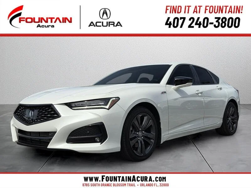 Used 2023 Platinum White Pearl Acura FWD W/A-SPEC PACKAGE image 1