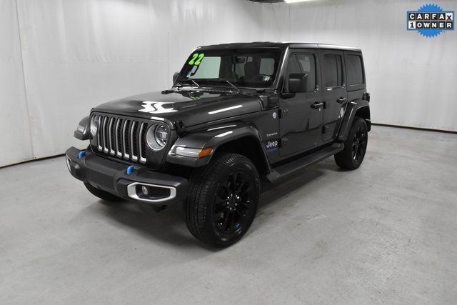Used 2022 Jeep Wrangler Unlimited Sahara 4XE with VIN 1C4JJXP63NW229524 for sale in New Castle, PA