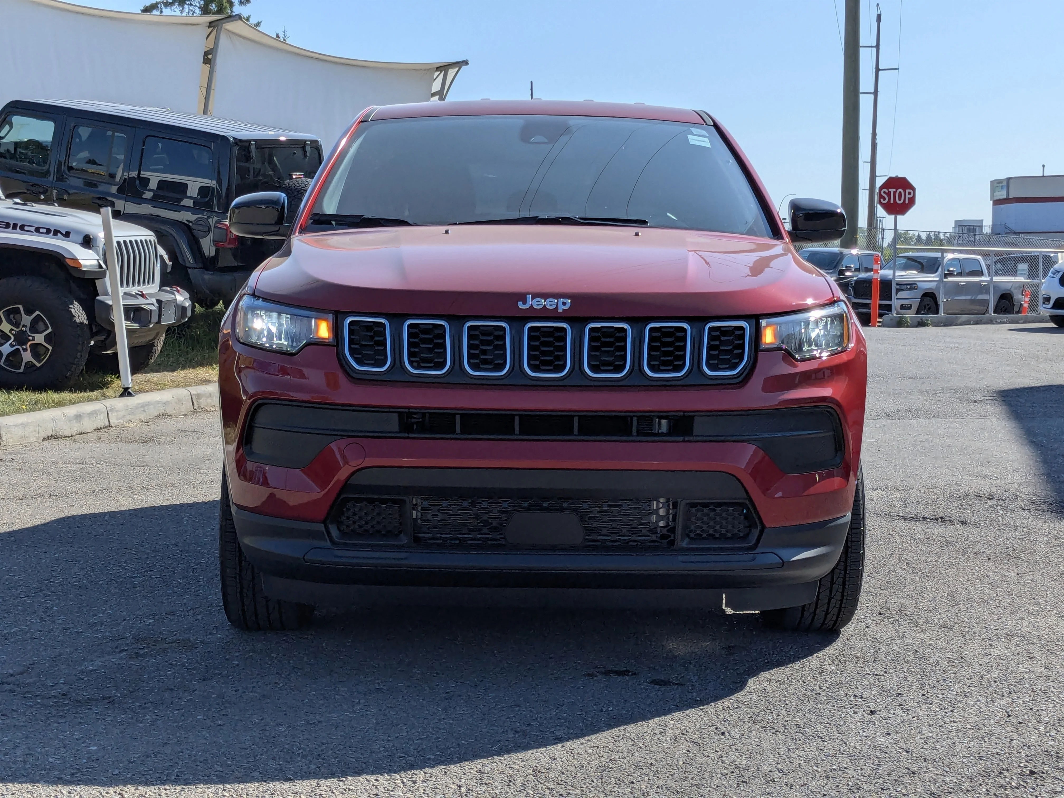 New 2025 Red Jeep Sport - - Forward Collision Warning - LED Head Lamps - Heated Seats and More! image 3