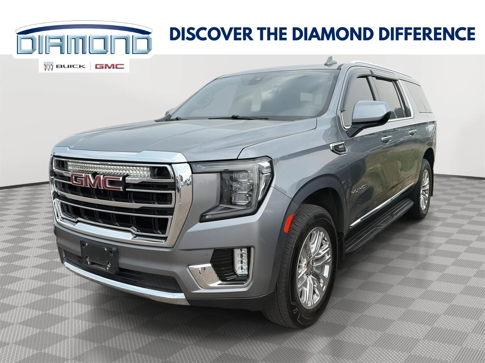 Used 2021 Satin Steel Metallic GMC SLT image 1