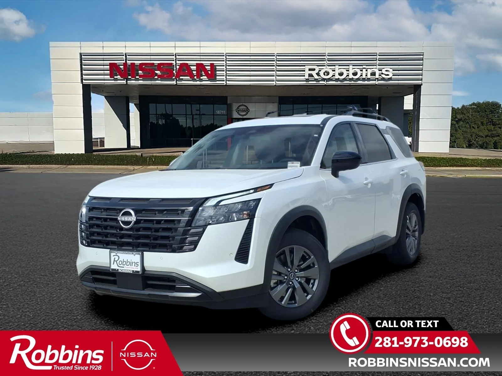 2026 Nissan Pathfinder SV White at Robbins Nissan