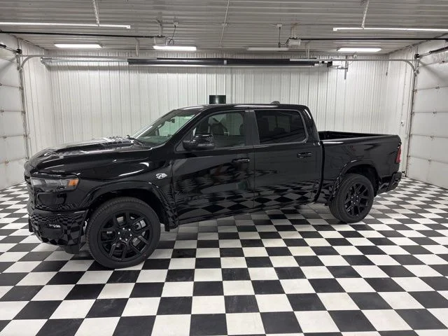 New 2026 Diamond Black Crystal Pearl-Coat Exterior Paint RAM Laramie image 1