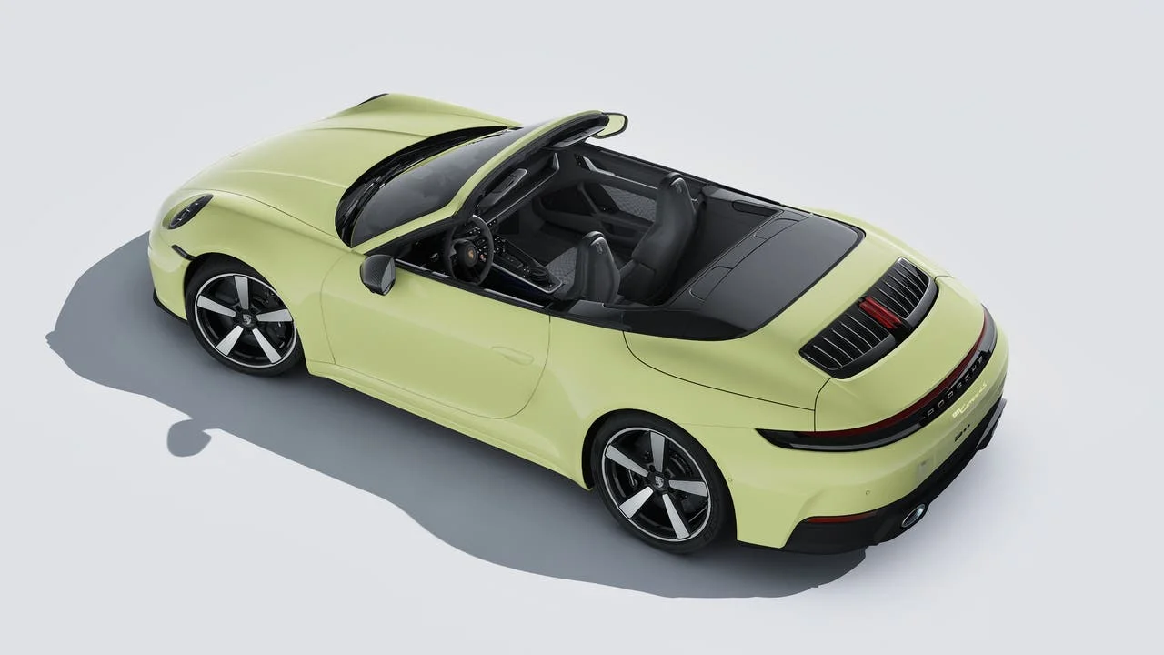New 2026 Cartagena Yellow Metallic Porsche Carrera 4S Cabriolet image 4