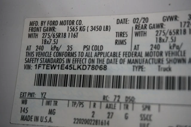 Used 2020 Oxford White Ford LARIAT image 32