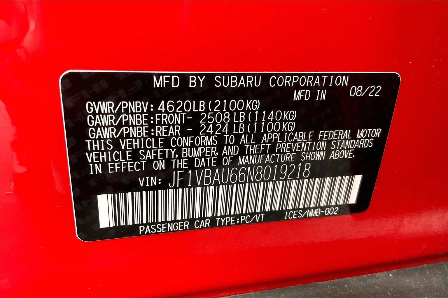 Used 2022 Ignition Red Subaru GT image 33