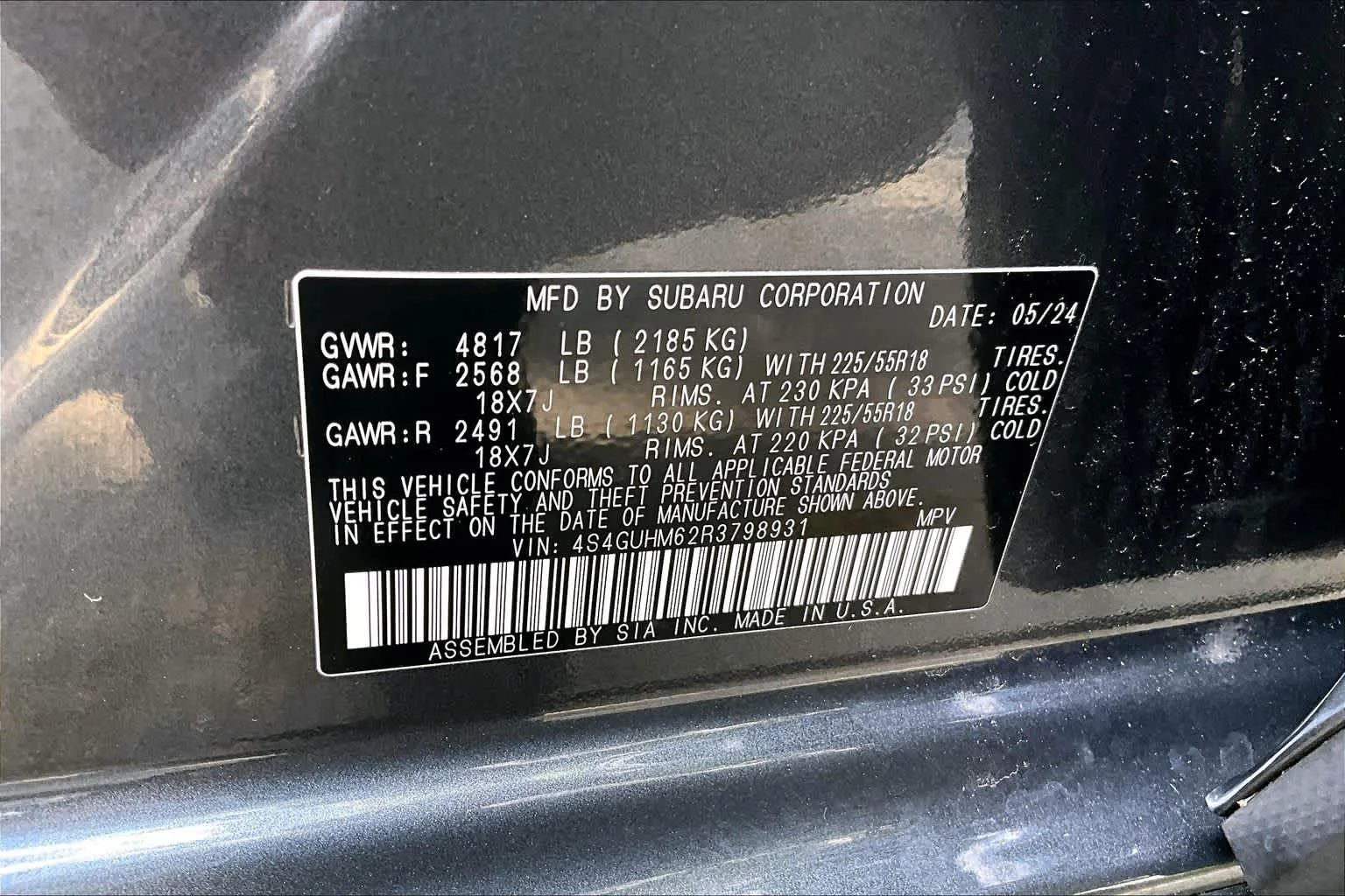 Used 2024 Magnetite Gray Metallic Subaru Limited image 34