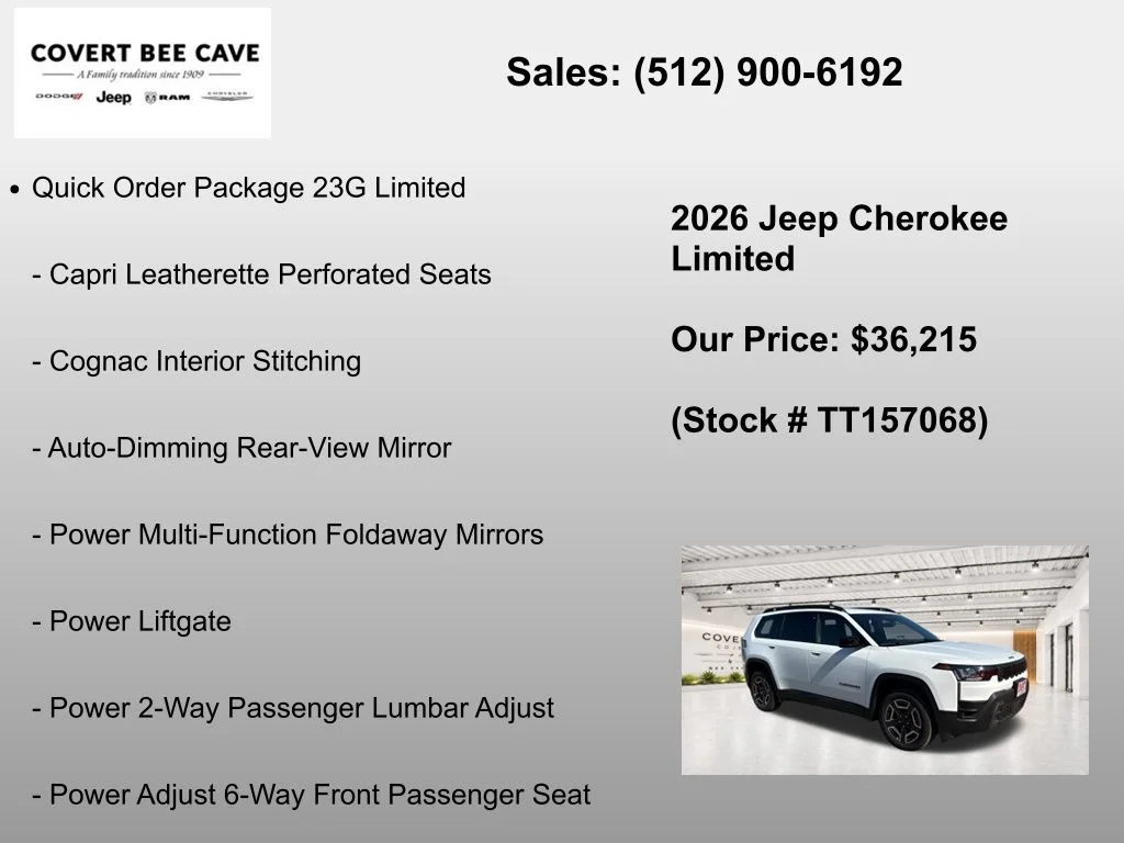 New 2026 White Jeep Limited image 7