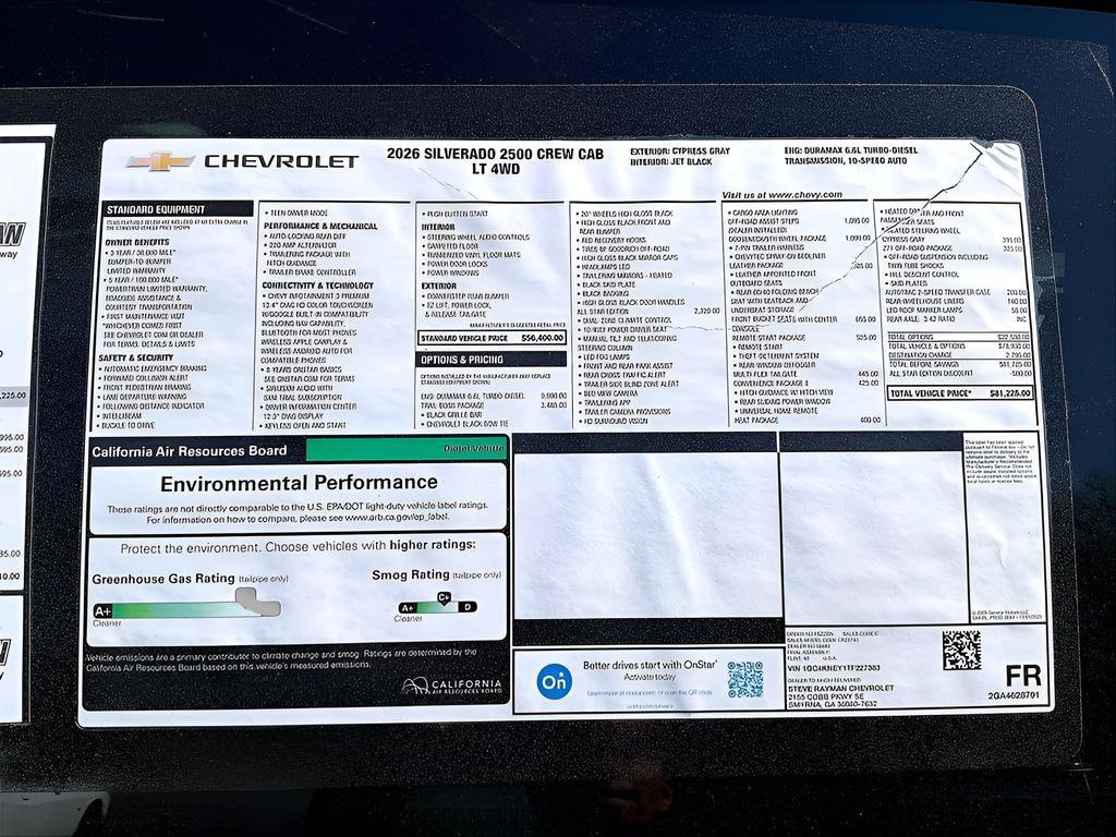 New 2026 Chevrolet Silverado 2500HD LT 4D Crew Cab