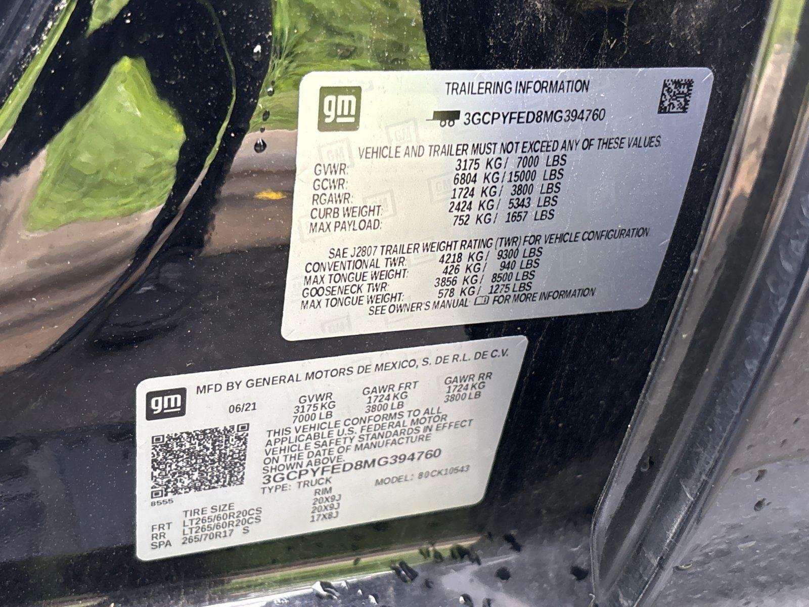 Used 2021 Black Chevrolet LT Trail Boss image 12