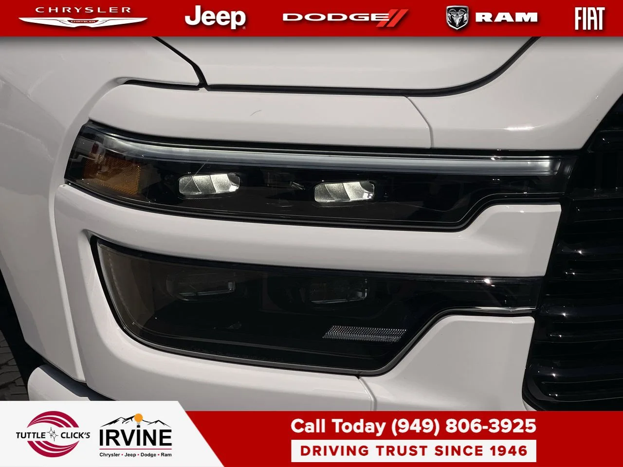 New 2026 Bright White Clear-Coat Exterior Paint RAM Laramie image 13
