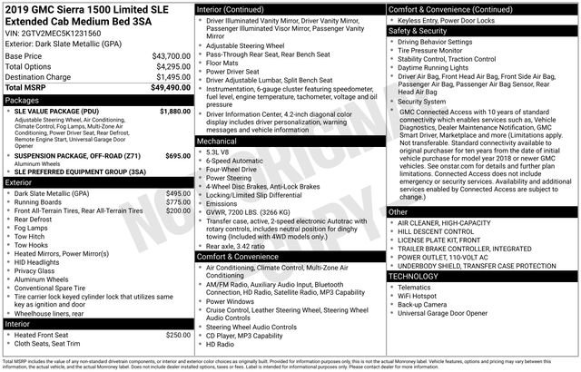 Certified Used 2019 Dark Slate Metallic GMC SLE image 9