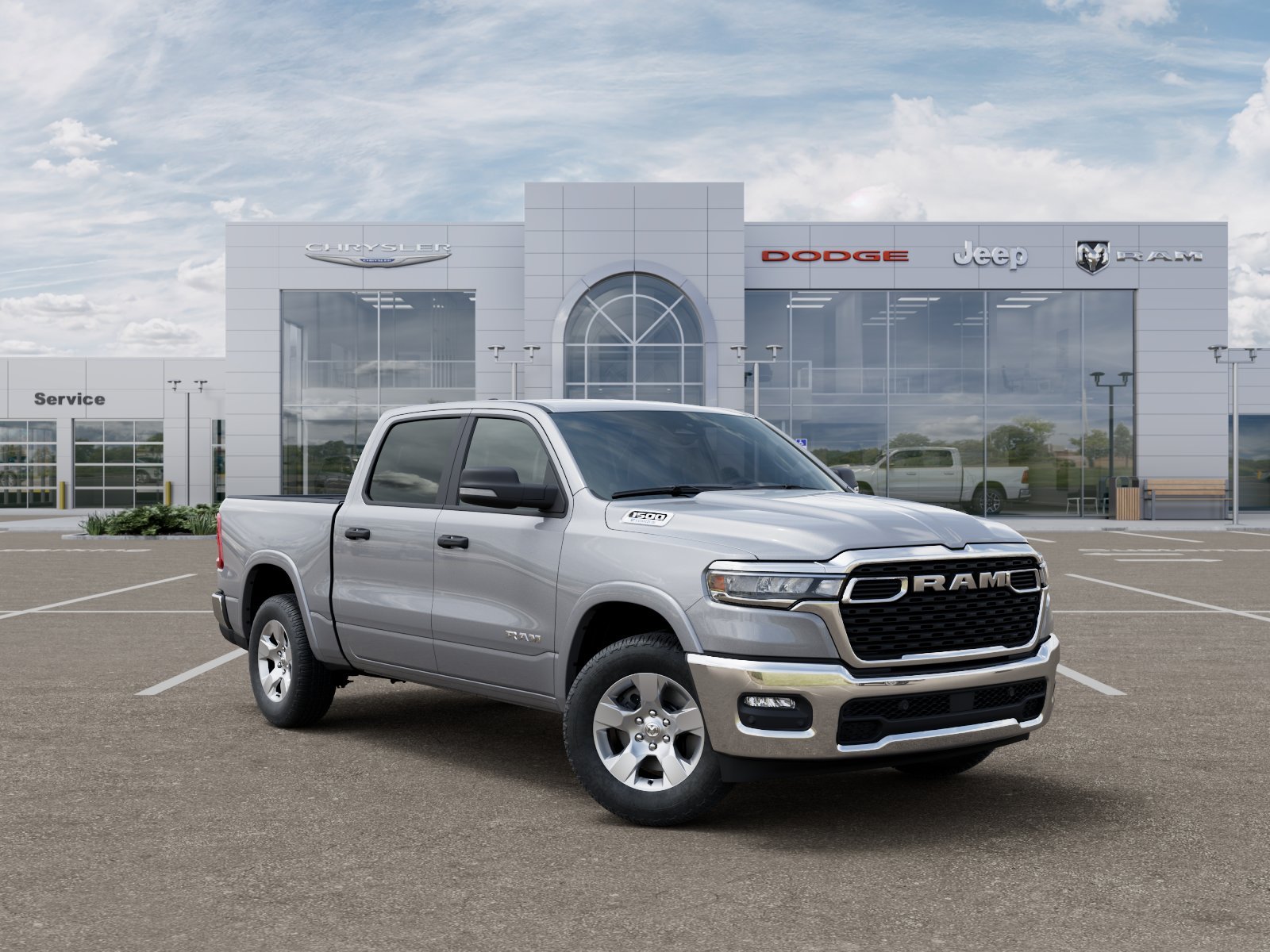 New 2025 Billet Silver Metallic Clear-Coat Exterior Paint RAM Big Horn/Lone Star image 34