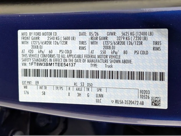 New 2026 Argon Blue Metallic Ford F-350® Lariat® image 75